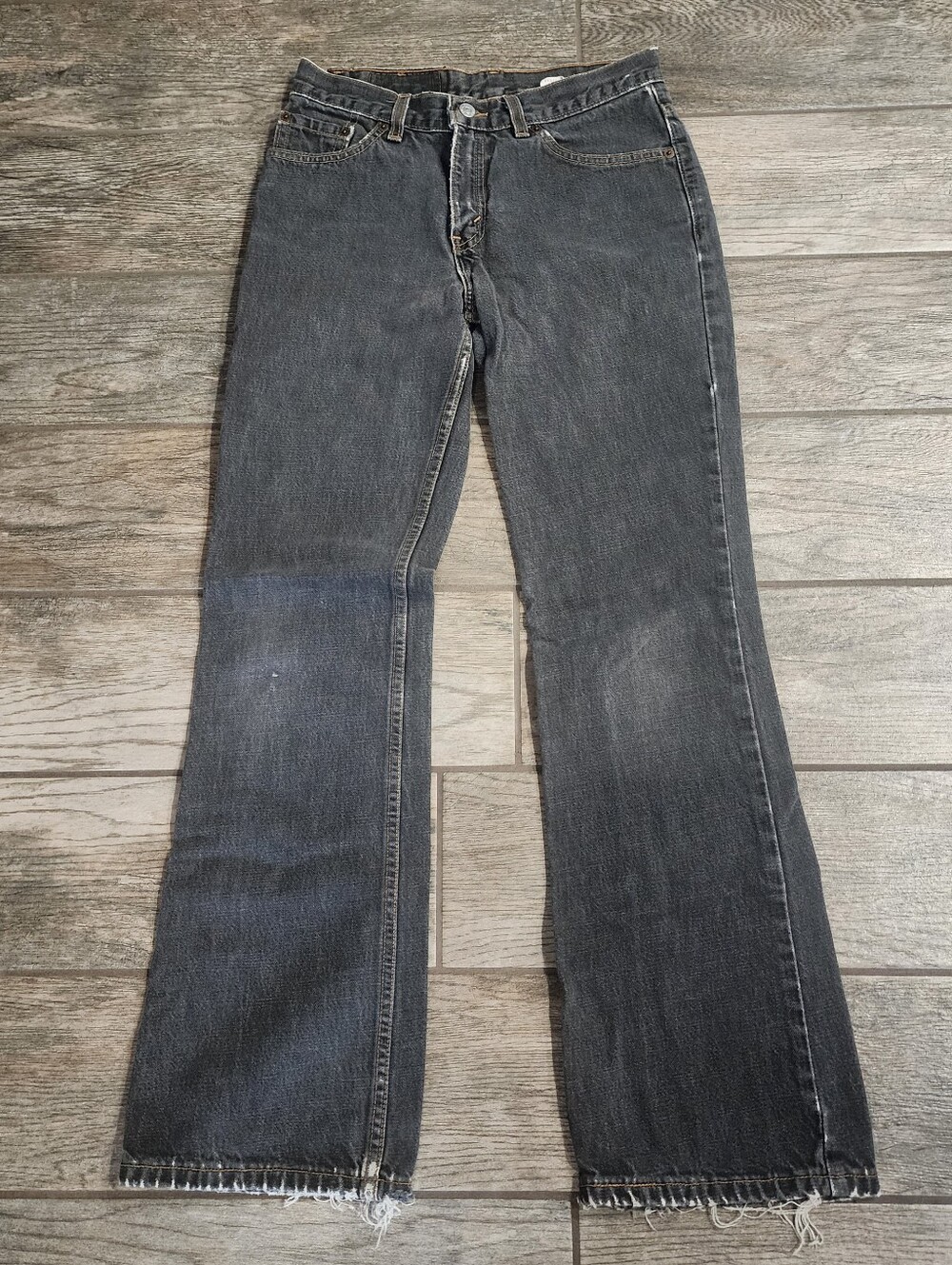 Vintage 1986 Levi's 517 slim bootcut jeans in a RARE gray charcoal wash